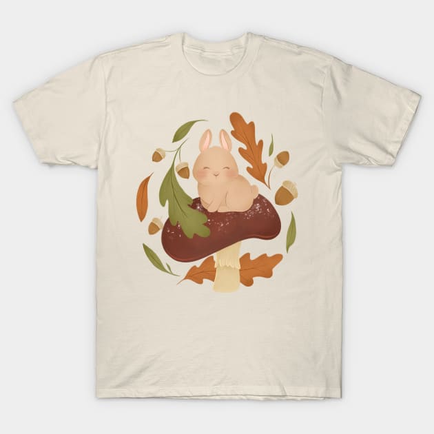 AUTUMN BUNNY T-Shirt by Catarinabookdesigns